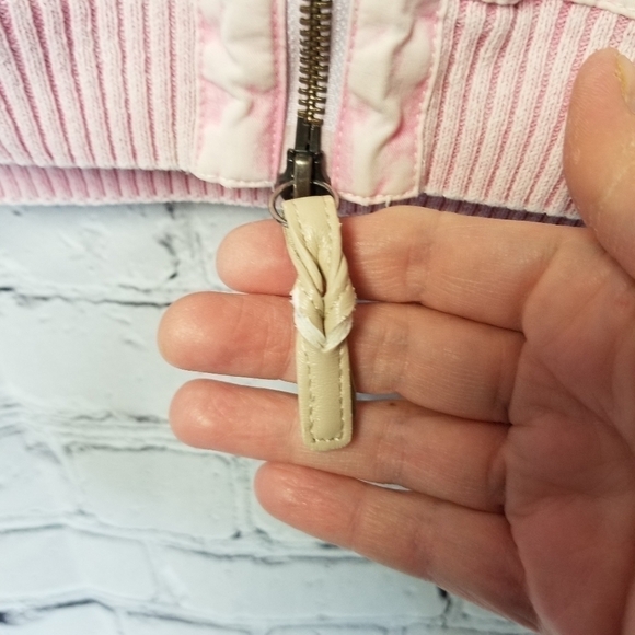 Piece of Blue Scandi Cottagecore pink swan Bomber sweater Danish Denmark - Picture 6 of 15